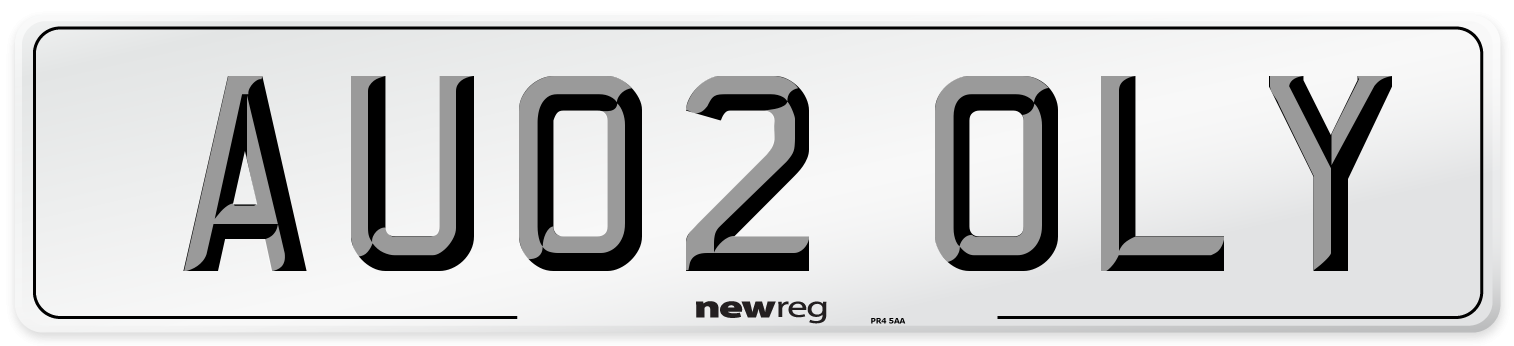 AU02 OLY Number Plate from New Reg